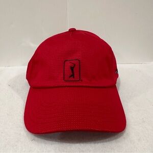 Red PGA Tour Golf Hat